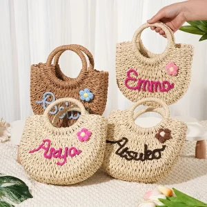 حقيبة شاطئية مخصصة باسمك، شنطة يد سوداء أنيقة بإغلاق برباط لهدايا العطلات، تصميم أنيق ومتين يناسب الاستخدام اليومي والعطلات 4 c8a33ee6 48da 4ea1 afd6 7c1d7288fdce