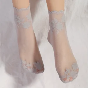 جوارب دانتيل صيفية نسائية خفيفة بتصميم زهري، طقم ٥ أزواج أنيقة ومريحة للاستخدام اليومي 8 ca8497f56be0452cb9eb49512a560554 goods