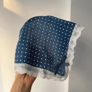 رباط رأس نسائي صيفي، دنيم أزرق ودانتيل بربطة أنيقة، يناسب الاستخدام اليومي أو المناسبات البسيطة 9 cea77d06 6bc6 44a3 9367 bc049e45c7d4