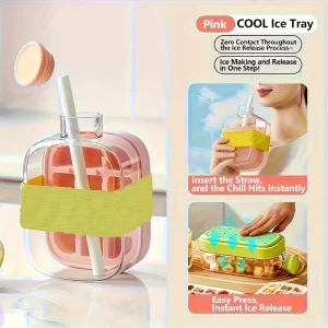 كوب ثلج سيليكون محمول مع قشة، تصميم فواكه ملون لمشروبات صيفية منعشة، تحافظ على برودة المشروب لفترات أطول 8 d107bd31 d64f 4370 9d78 03462469897f