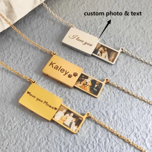 قلادة صورة مخصصة مع رسالة خفية، تصميم أنيق وراقي مستوحى من الطراز الكلاسيكي، هدية أنثوية أنيقة لعيد الأم أو المناسبات الخاصة 8 d12aef04 4694 48cf 9169 b548c2c4dcec
