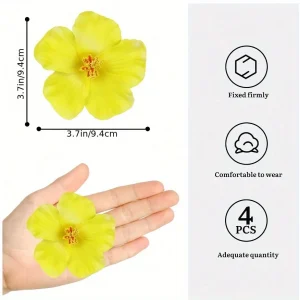 4 قطع مشابك شعر زهرة بلوميريا هاواي - إكسسوارات شعر استوائية نابضة بالحياة للنساء، مثالية لقضاء عطلات الشاطئ وحفلات الصيف، تصميم زهرة البيض الأنيق، بلاستيك ملون، إكسسوارات الشاطئ 3 d68465f2 045b 11f0 a1d5 0a580a632787