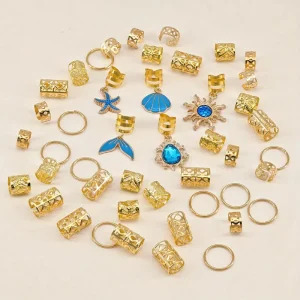 اكسسوارات شعر بوهو بلؤلؤ، 45 خاتم تزيين للجدائل والمهرجانات، تصميم فريد بلمسة بوهو وشكل لؤلؤ أنيق، مناسب لجميع أنواع الشعر 7 dabe370fdf664c79b99ce235e2357a11 goods