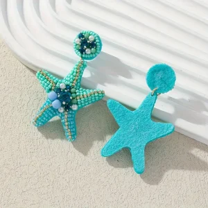 أقراط بوهيمية نسائية يدوية، نجمة الشاطئ من مي تشوين، إكسسوار صيفي أنثوي، هدية مثالية لعاشقات الإكسسوارات 8 defe9044 0c24 4be7 a23d 3519ff085b9b