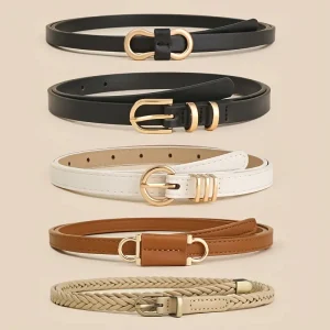 طقم بناطيل نسائية 5 قطع، حزام نحيف وجينز صيفي أنيق لفصل الربيع والصيف، مثالية للسفر أو العمل أو النزهات 3 e3aaeca2 3a0c 4f93 8dcf 75c4e754c8c2