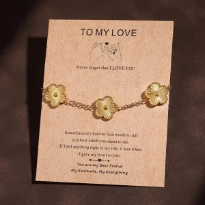 سوار زهري نسائي ذهبي أنيق مع بطاقة حب، مناسب للارتداء اليومي والمناسبات الخاصة 4 ed9a476e 759b 41fe a3ba 705d75b7c13f