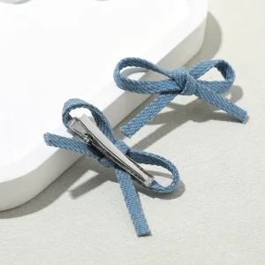 مشابك شعر فيونكة دينيم زرقاء، طقم 4 قطع عصرية للفتيات والنساء، تصميم عصري بلمسة عتيقة من قماش الدينيم 5 f4010cacc14943f79d16cc346cb0d689 goods