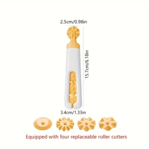 أداة تقطيع وتزيين عجينة البيتزا 4 في 1، جهاز مطبخ يدوي متعدد الاستخدام، مثالية للمطبخ المنزلي أو للمحترفين في الخبز 1 f7c04313 7afa 44e7 9123 2f50acf6592e