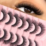 7 أزواج من الرموش الصناعية المنفصلة الناعمة والطبيعية الحجم المضفرة، مناسبة للاستخدام اليومي أو في الحفلات - هدايا للسيدات