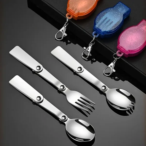 أدوات مائدة قابلة للطي من الفولاذ المقاوم للصدأ 304