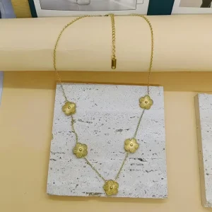 طقم مجوهرات نسائي عصري 4 قطع، زهور أنيقة بتقنية القص الليزري، يتماشى مع الأزياء الكاجوال والرسمية 6 fbeb4365 50df 4bf9 b67c 60c5477c6169