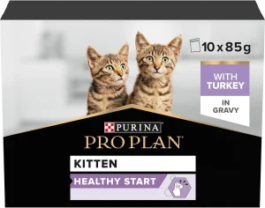Purina Pro Plan Cat NutriSavour Kitten Turkey in Gravy، طعام رطب للقطط الصغيرة بنكهة الديك الرومي، بورينا برو بلان 9 s l1600