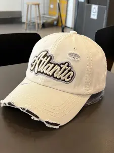 قبعة بيسبول رجالية بقطعة واحدة، مطرزة بحروف، ممزقة 1 1685430640661261e5d1dc3bdb51c571a001f92a99