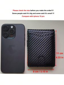 محفظة كربون فايبر للرجال بطبعة الدولار ومشبك نقود، محفظة أنيقة لحفظ البطاقات والنقود 1 1711688830cf33cab1bf885e7e1b82708eeccdb25b