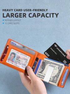 محفظة كربون فايبر للرجال بطبعة الدولار ومشبك نقود، محفظة أنيقة لحفظ البطاقات والنقود 4 1712041174a7694d8d294eb2a2667b267b00964ced