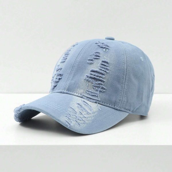 قبعة بيسبول للجنسين بريم مهترئ، قطعة واحدة عصرية للتنسيق اليومي