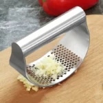 ⁦عصارة ثوم يدوية من الفولاذ المقاوم للصدأ، سهلة التنظيف ومتينة، تصميم يدوي بسيط يوفر تحكمًا كاملًا أثناء الاستخدام⁩ - الصورة ⁦6⁩
