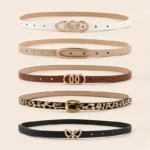 حزام خصر نسائي بطبعة الفهد، طقم 5 قطع متعدد الاستخدام