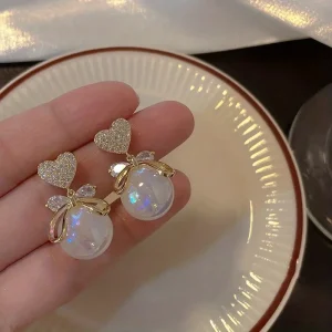 أقراط نسائية متدلية بتصميم قلب وخرزة من سبائك الزنك، إكسسوارات أنيقة للمناسبات والهدايا 4 2aa573a8 98df 47ff a45a 5023ebef88ad 800x800