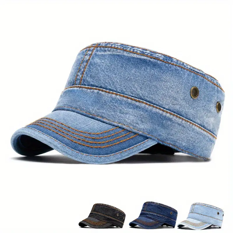 44d05c216a994ec9b467e37dc6e61396-goods قبعة بيسبول عصرية بتصميم دينيم مغسول للرجال .