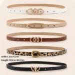 حزام خصر نسائي – حزام خصر – طبعة الفهد – حزام عصري – أكسسوار نسائي – طقم أحزمة – موضة نسائية – حزام للفساتين