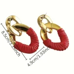 أقراط بوهيمية هندسية للنساء | أقراط هندسية | أقراط مفرغة | أقراط ملونة | مجوهرات نسائية | أقراط حفلات | أكسسوارات عصرية | أقراط من السبائك | تصميم أزرق ذهبي | أقراط غريبة