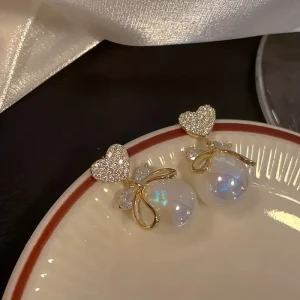 أقراط نسائية متدلية بتصميم قلب وخرزة من سبائك الزنك، إكسسوارات أنيقة للمناسبات والهدايا 6 72fa43eb7de1cd8a3feecdd0eaf7f00b