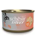 Schesir Silver For Senior Cats,70g، طعام طبيعي للقطط الكبيرة في السن، نكهات متعددة في مرق مغذي، 70 جم - الصورة 2