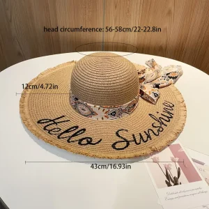 طقم قبعة وحقيبة قش نسائية صيفية، حقيبة كبيرة وقبعة شاطئية بتصميم فرنسي مثالي للبحر أو السفر 1 802bfa75 e8bc 4c24 beb0 e9d7ffe49ea1