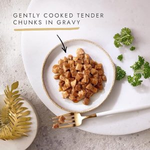 Gourmet Gold Chicken & Liver in Gravy 12 x 85g، طعام جورميه جولد للقطط، دجاج وكبد في صوص لذيذ، 12 × 85 جم 3 91FYVokycKL. AC SX679