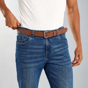 حزام بارز الملمس بإبزيم دبوس للإغلاق من ماكس 7 XX 83089BROWNLIGHT XX 83089 MXSS25051225 02 2100