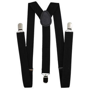 حمالات رجالية سوداء قابلة للتعديل بثلاث مشابك معدنية، إكسسوار أنيق للبدلات والبناطيل 3 16886583372c066310331e9391ec34062f51b5a1c4