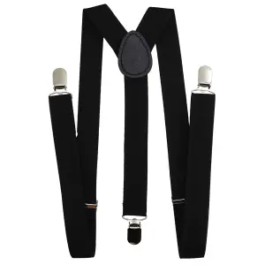 حمالات رجالية سوداء قابلة للتعديل بثلاث مشابك معدنية، إكسسوار أنيق للبدلات والبناطيل 3 16886583372c066310331e9391ec34062f51b5a1c4