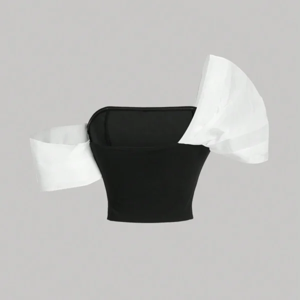 توب نسائي أنيق، توب نسائي، كتف غير متماثل، كريستال، حفلات، أزياء سهرة، خريف، شتاء، رأس السنة، بلوك لوني، أزياء نسائية أنيقة