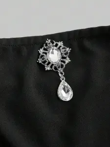 توب نسائي أنيق بكتف غير متماثل مزين بالكريستال، مناسب لمناسبات متعددة مثل الحفلات، رأس السنة والعطلات 4 173017889046300faf65b4bf9102cf80801f3b9b77