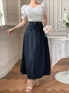 جيبة نسائية كاجوال من الجينز الداكن من DAZY، تصميم دنيم داكن أنيق يناسب مختلف التنسيقات، لربيع وصيف أنيق 1 1745198831aa7ff4511eed3698f4ee9460676746da