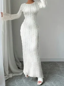 فستان نسائي بقصة قلم رصاص وتفاصيل دانتيل علي الكتف، أنوثة ناعمة بإطلالة متجددة لكل موسم، مثالي للاستخدام الرسمي والكاجوال في الربيع/الصيف 1 2185cc45 2460 4c1c ab5c 38a5f1799114