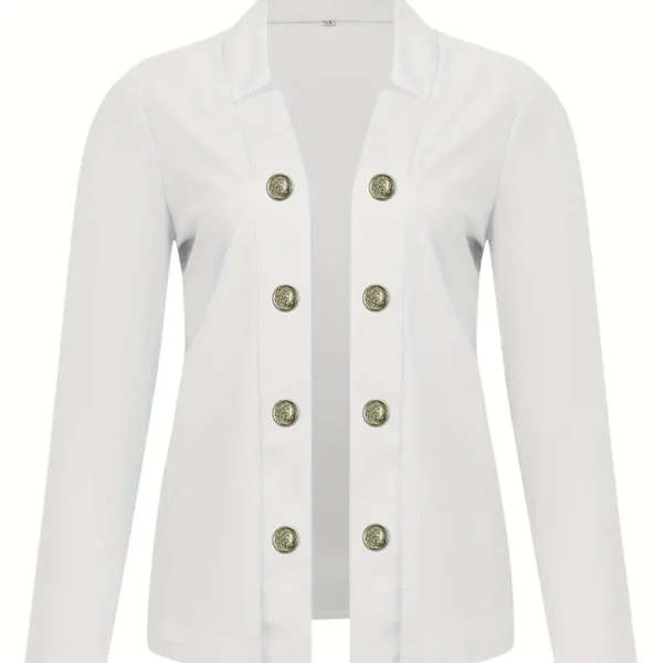 بليزر نسائي – ملابس ربيعية – جاكيت خفيف – ملابس كاجوال – ملابس مكتبية – جاكيت عملي – جاكيت يومي – ملابس خريفية – أكمام طويلة – جاكيت بأزرار – جاكيت غسيل آلي