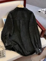 شيميز نسائي أسود، شيميز نسائي، شيميز أسود، قميص كاجوال، قميص واسع، أكمام طويلة، قميص كلاسيكي، قمصان نسائية، ملابس ربيع وخريف