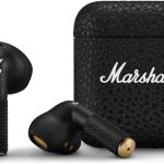 Marshall Minor IV Bluetooth Earphones - Water Resistant Earphones Bluetooth Wireless Earbuds With 30+ Hours Playtime - Black