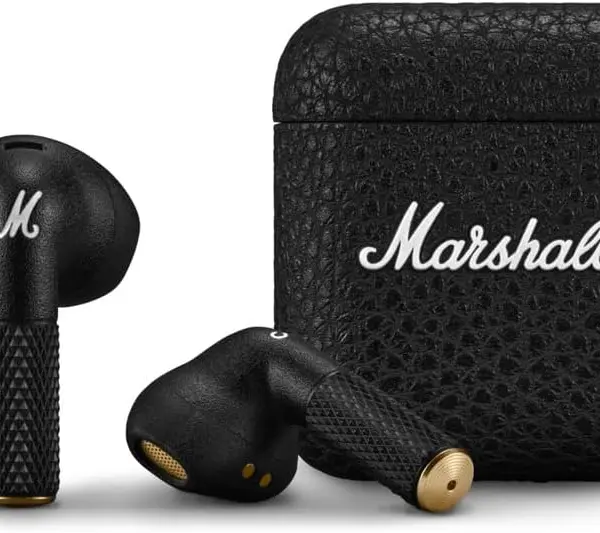 Marshall Minor IV Bluetooth Earphones - Water Resistant Earphones Bluetooth Wireless Earbuds With 30+ Hours Playtime - Black