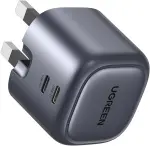 UGREEN Nexode 45W Charger GaN Dual USB C Ports Charger Type C Foldable 45W Fast iPad Adapter, Galaxy Tab Block 25W USB C Power Adapter for Samsung S25 Ultra, iPhone 17 Pro Max, MacBook Air, iPad, etc