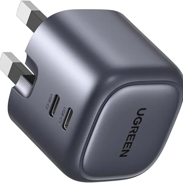UGREEN Nexode 45W Charger GaN Dual USB C Ports Charger Type C Foldable 45W Fast iPad Adapter, Galaxy Tab Block 25W USB C Power Adapter for Samsung S25 Ultra, iPhone 17 Pro Max, MacBook Air, iPad, etc