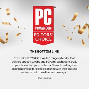 TP-Link AX3000 WiFi 6 Range Extender Signal Booster for Home(RE715X), Dual Band WiFi Repeater, Internet Extender with Gigabit Ethernet Port, Access Point, APP Setup, OneMesh Compatible