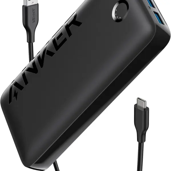 Anker Power Bank, 20W Portable Charger with USB-C Fast Charging, 335 (PowerCore 20K), Works for iPhone 16/15/14 Series, Samsung, iPad Pro, AirPods, Apple Watch, Huawei, Xiaomi, Redmi, Vivo, Oppo