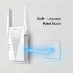 TP-Link AX3000 WiFi 6 Range Extender Signal Booster for Home(RE715X), Dual Band WiFi Repeater, Internet Extender with Gigabit Ethernet Port, Access Point, APP Setup, OneMesh Compatible