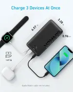 Anker Power Bank, 20W Portable Charger with USB-C Fast Charging, 335 (PowerCore 20K), Works for iPhone 16/15/14 Series, Samsung, iPad Pro, AirPods, Apple Watch, Huawei, Xiaomi, Redmi, Vivo, Oppo