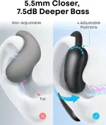soundcore AeroFit 2 by Anker, Open-Ear Headphones, Adjustable Ear Hooks, Snug Fit, Rich Bass, Hi-Res, 42H Playtime, Bluetooth 5.4, IP55, AI Clear Calls, Wireless Charging,Translation Earbuds Real Time