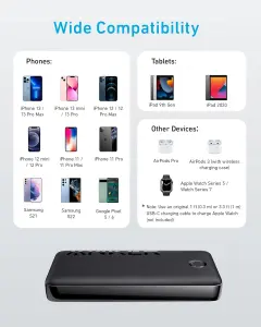 Anker Power Bank, 20W Portable Charger with USB-C Fast Charging, 335 (PowerCore 20K), Works for iPhone 16/15/14 Series, Samsung, iPad Pro, AirPods, Apple Watch, Huawei, Xiaomi, Redmi, Vivo, Oppo 4 Anker Power Bank, 20W Portable Charger with USB-C Fast Charging, 335 (PowerCore 20K), Works for iPhone 16/15/14 Series, Samsung, iPad Pro, AirPods, Apple Watch, Huawei, Xiaomi, Redmi, Vivo, Oppo