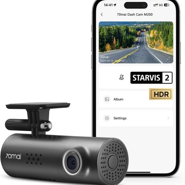 70Mai Dash Camera For Cars, 1080P, 130° Wide Angle, Built-In Wifi Dash Cam, Emergency Recording, App Control Dashboard, Car Camera Recorder With Night Vision, G-Sensor, Car Dvr, Hbv00000He474